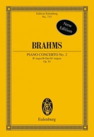 Brahms: Piano Concerto No. 2 Opus 83 (Study Score) published by Eulenburg